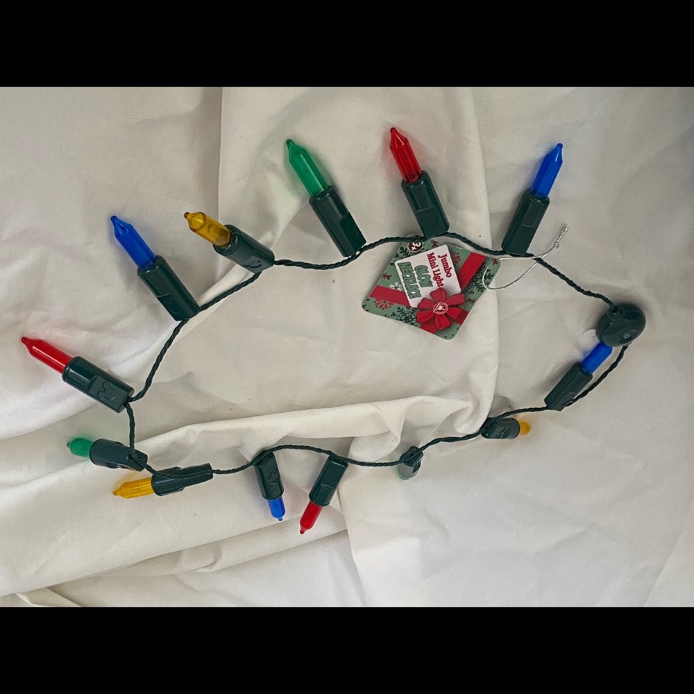 Disney Ornament necklace Christmas lights